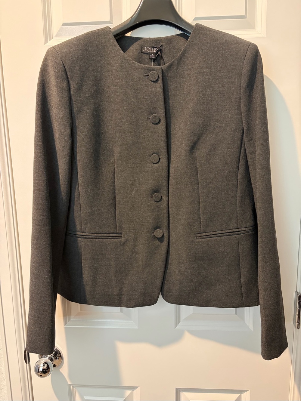 J. Crew Women's NWT Cora lady jacket in four-season stretch - Grey - Picture 4 of 5